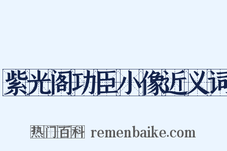 紫光阁功臣小像近义词是什么意思的图片